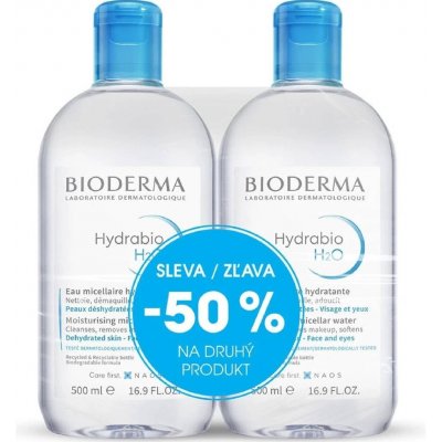 Bioderma Hydrabio H2O Festival micelární pleťová voda 2 x 500 ml dárková sada – Zboží Dáma