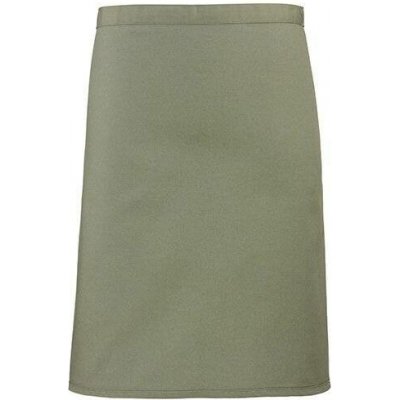 Premier Workwear Středně dlouhá keprová zástěra do gastro provozu zelená mechová 70 x 50 cm PW151 – Hledejceny.cz
