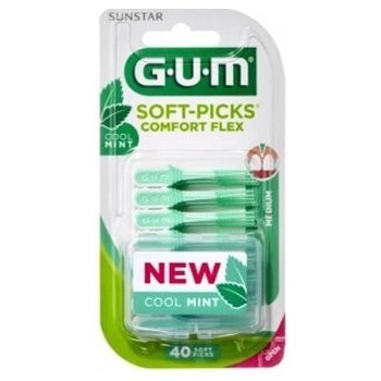 GUM Soft-Picks Regular masážní mezizubní kartáčky s fluoridy ISO 1 40 ks