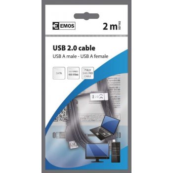 Emos SD7102 USB 2.0 A vidlice - A zásuvka, 2m