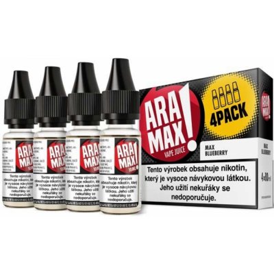 Aramax 4Pack Max Blueberry 4 x 10 ml 3 mg – Hledejceny.cz