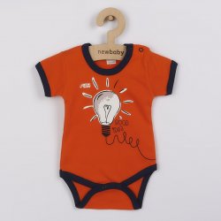 NEW BABY Kojenecké bavlněné body s krátkým rukávem New Baby skvělý nápad