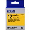 Barvící pásky Epson LabelWorks LK-4YBP C53S654008 12mm x 9m, černý tisk / pastelově žlutý podklad, originální páska