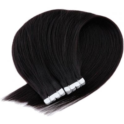 Vlasové PU pásky MINI Tape in na prodlužování vlasů 50cm 1B přírodně černá – Zboží Dáma