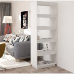 HangarStore.cz Knihovna/dělicí stěna bílá 60x35x167 cm masivní borovice, 810875 – Zboží Dáma