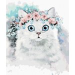 ZUTY Malování podle čísel KOČKA A KVĚTINOVÁ KORUNA II 40 x 50 cm – Hledejceny.cz