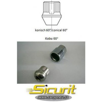 Bezpečnostní matky SICURIT - MN415 - M14x1,5 (kužel 60°)