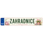 Bezvadary.cz | Dárková SPZ pro zahradnici – S láskou k přírodě 20x4,2 cm / PVC plast 3mm / bez přísavek zd1 – Hledejceny.cz