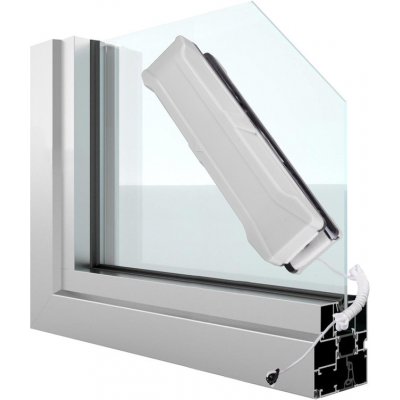 ele ELEOPTION Magnetický čistič oken s nastavitelnou magnetickou silou pro sklo o tloušťce 8-15 mm bílý