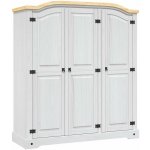 vidaXL Šatní skříň mexická borovice Corona 3 dvířka bílá - 11461.282622 – Sleviste.cz