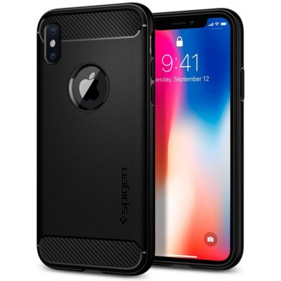 Pouzdro Spigen iPhone XS / X - Rugged Armor černé – Zboží Mobilmania