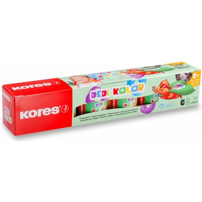 Kores Dedi Kolor Prstové barvy 6 barev 30 ml – Zboží Dáma