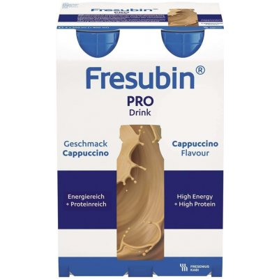 FRESUBIN PRO DRINK PŘÍCHUŤ CAPPUCCINO POR SOL 4X200ML – Hledejceny.cz
