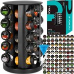 POKKA Stojan na koření kovový černý s 20 kořenkami – Zboží Mobilmania