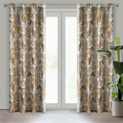 EUROFIRANY ZATEMŇOVACÍ ZÁVĚS NA KROUŽCÍCH ADEL 140X250 CM VZOROVANÁ – Hledejceny.cz