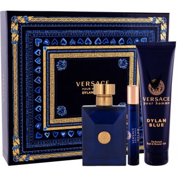 Versace Pour Homme Dylan Blue EDT 100 ml + EDT 10 ml + sprchový gel 150 ml dárková sada