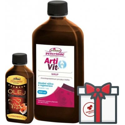 Vitar Veterinae ArtiVit sirup 500 ml lososový olej 200 ml – Hledejceny.cz