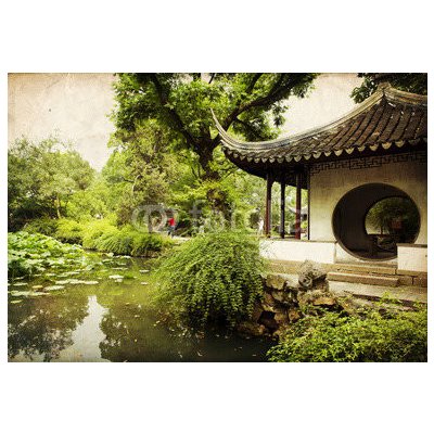 WEBLUX 58296119 Fototapeta vliesová Chinese traditional garden Čínská tradiční zahrada rozměry 145 x 100 cm – Zboží Mobilmania