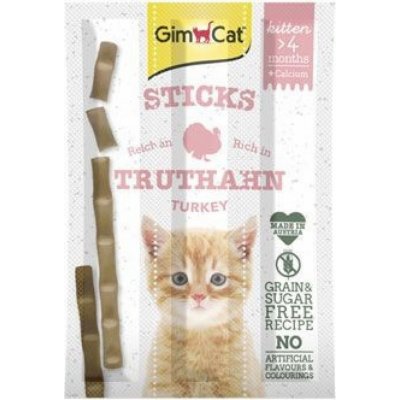 GimCat Sticks Kitten krocan & vápník 3 x 3 g