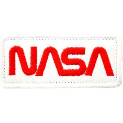 EA nášivka NASA červená/bílý podklad velcro – Zboží Dáma