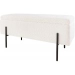Interior DE Lavice LOFT 100 cm s úložným prostorem bílá colin bouclé LAV45728 – Zboží Dáma