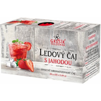 Grešík Ledový čaj s jahodou 20 x 2,0 g – Zbozi.Blesk.cz