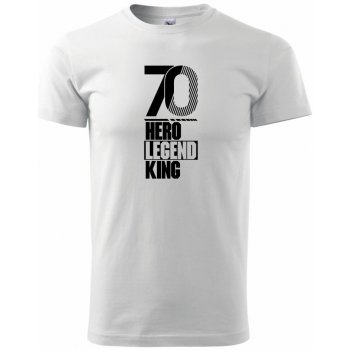 Hero Legend King x Queen 1970 klasické pánské triko bílá