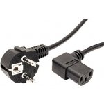 Value Kabel síťový, CEE 7/7(M) - IEC320 C13, 90°, 1,8m, černý - 19.99.1118 – Zboží Mobilmania