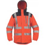 CERVA KNOXFIELD HVPS WINT Zateplená zimní HI-VIS bunda s odepínací kapucí oranžová – Zboží Mobilmania