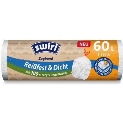 Swirl zatahovací pytle 60 l 8ks 33 µm bílé – Hledejceny.cz