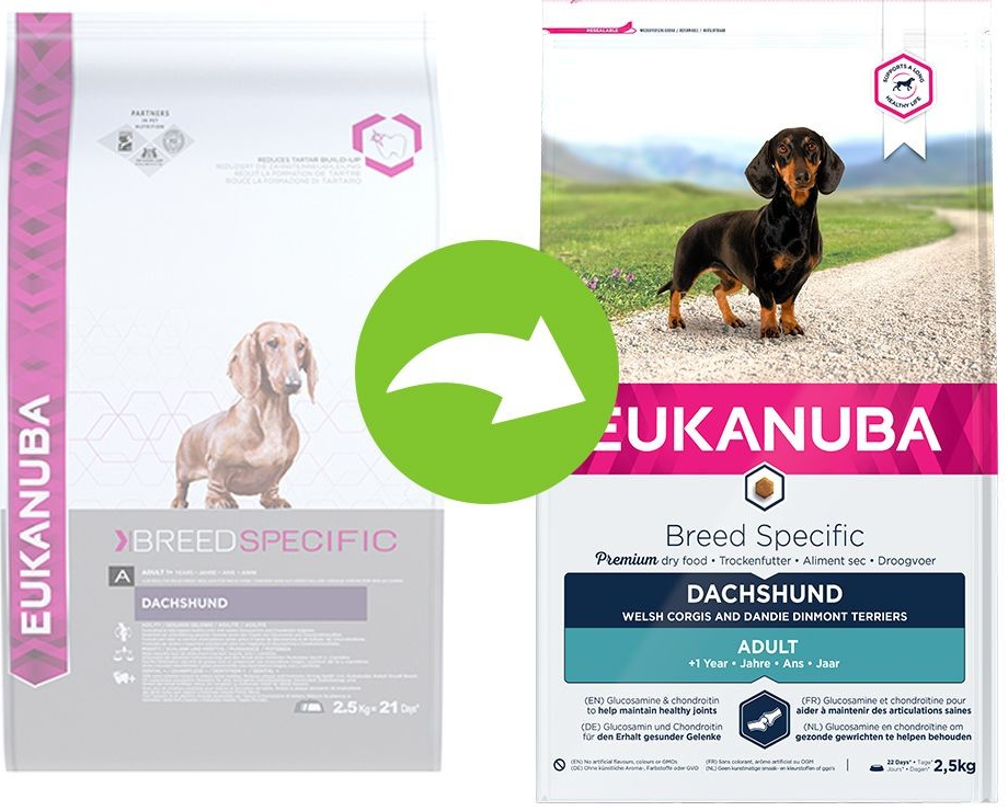 Eukanuba Adult Breed Specific Dachshund 3 x 2,5 kg