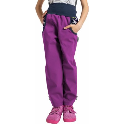 Unuo dívčí softshellové kalhoty s fleecem Jednorožci fialová – Zboží Mobilmania