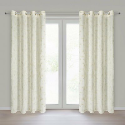 EUROFIRANY ZÁVĚS NA KROUŽCÍCH NIKKI 140X250 CM LISTY – Hledejceny.cz