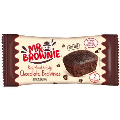 Mr. Brownie Brownies s kousky belgické čokolády 50 g – Sleviste.cz