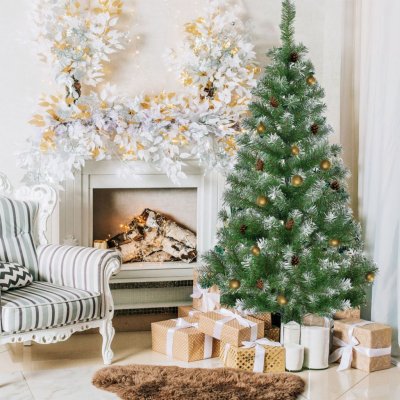 Goleto Umělý vánoční stromeček 150 cm zasněžený
