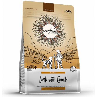 Kraftia Craftia Natura Dog Adult M/L Lamb & Quail 0,64 kg – Zboží Mobilmania