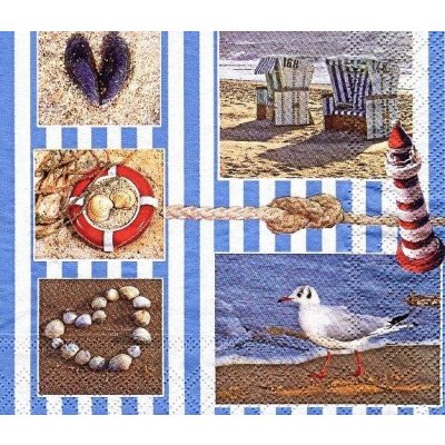 Ubrousek 33x33cm Mořský motiv – Zboží Dáma