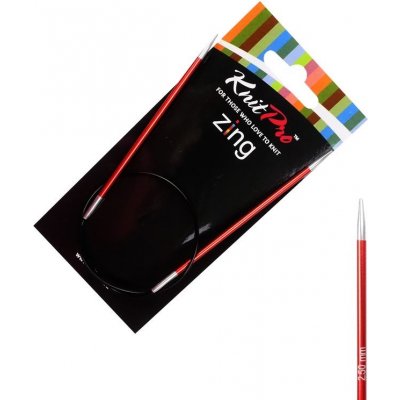 Kovové kruhové jehlice Knitpro Zing 40 cm 2,5 mm – Hledejceny.cz