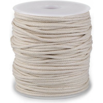 Šňůra bavlněná Ø2 mm voskovaná Varianta: 10 ecru, Balení: 50 m – Sleviste.cz