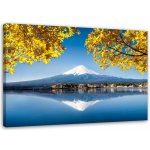 Obraz na plátně JAPONSKO FUJI Horské žluté listy - 90x60 cm – Zboží Mobilmania