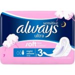 Always Ultra Wings Sensitive Night hygienické vložky 7 ks – Zbozi.Blesk.cz