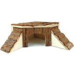 Tommi Domek dřevěný rohový s kůrou a žebříky 47 x 35 x 35 cm – Zbozi.Blesk.cz