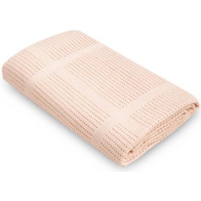 Sensillo pletená bavlněná deka lulu světle růžová – Zboží Mobilmania