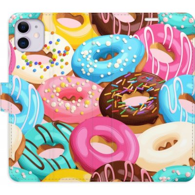 Pouzdro iSaprio Flip s kapsičkami na karty - Donuts Pattern 02 Apple iPhone 11