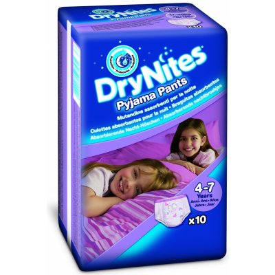 Huggies Dry nites absorbční kalhotky 4-7 let/girls/17-30 kg 10 ks – Zbozi.Blesk.cz