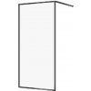 Sprchové kouty Cersanit Larga - Sprchová stěna Walk-In, 100x200 cm, černá/čiré sklo S932-139