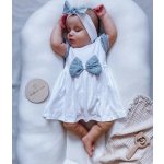 Body šaty s čelenkou, modrobílé proužky – Zboží Dáma