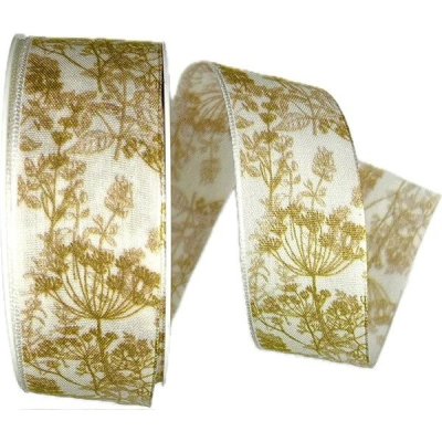 Stuha taftová AUTUMN MOOD bílá 40mm x 20m A (8,-Kč/m) – Sleviste.cz