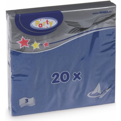 Wimex papírové ubrousky modré 3V 20ks 33x33cm – Hledejceny.cz