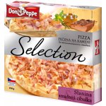 Don Peppe Selection Pizza slanina & smažená cibulka pečená na kameni 410 g